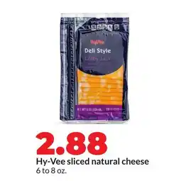 Hy-Vee Hy-Vee sliced natural cheese offer