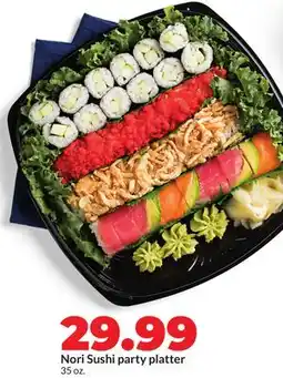 Hy-Vee Nori Sushi party platter offer