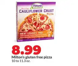 Hy-Vee Milton's gluten free pizza offer