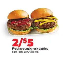Hy-Vee Fresh ground chuck patties offer