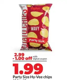 Hy-Vee Party Size Hy-Vee chips offer