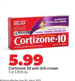 Hy-Vee Cortizone 10 anti-itch cream offer