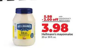 Hy-Vee Hellmann's mayonnaise offer