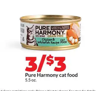 Hy-Vee Pure Harmony cat food offer
