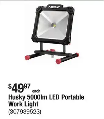 The Home Depot Husky 5000lm LED Portable Work Light offer