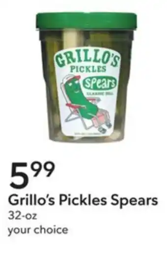 Publix Grillo's pickles spears offer