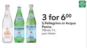 Publix S.Pellegrino or Acqua Panna offer