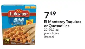 Publix El Monterey Taquitos or Quesadillas offer