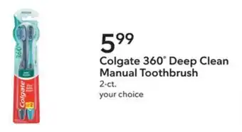 Publix Colgate 360° Deep Clean Manual Toothbrush offer