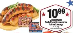 Sentry Johnsonville party pack bratwurst or italian sausage offer