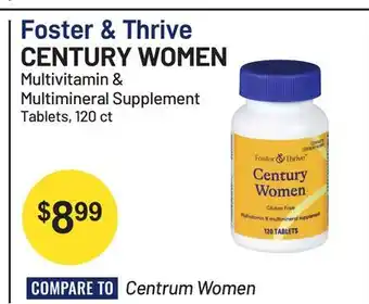 Health Mart Foster & Thrive CENTURY WOMEN Multivitamin & Multimineral Supplement offer