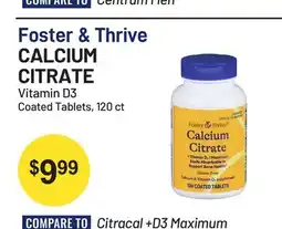 Health Mart Foster & Thrive CALCIUM CITRATE Vitamin D3 offer