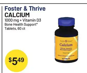 Health Mart Foster & Thrive CALCIUM 1000 mg + Vitamin D3 Bone Health Support offer