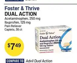 Health Mart Foster & Thrive DUAL ACTION Acetaminophen, 250 mg Ibuprofen, 125 mg offer