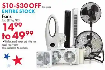 Boscov's ENTIRE STOCK Fans offer