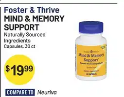 Health Mart Foster Thrive MIND & MEMORY SUPPORT Naturally Sourced Ingredients offer