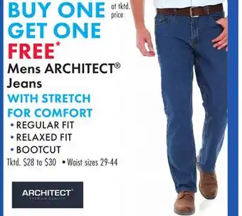 Boscov's Mens ARCHITECT Jeans WITH STRETCH FOR COMFORT offer