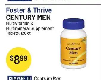 Health Mart Foster & Thrive CENTURY MEN Multivitamin & Multimineral Supplement Tablets offer