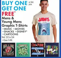Boscov's Mens & Young Mens Graphic T-Shirts offer