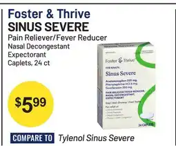 Health Mart Foster & Thrive SINUS SEVERE Pain Reliever/Fever Reducer offer