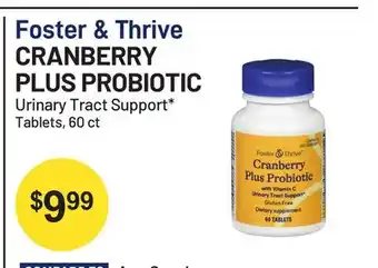 Health Mart Foster & Thrive CRANBERRY PLUS PROBIOTIC Urinary Tract Support offer
