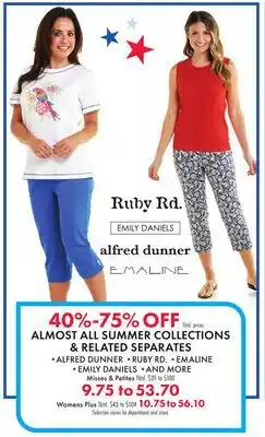 Boscov's ALL SUMMER COLLECTIONS & RELATED SEPARATES offer