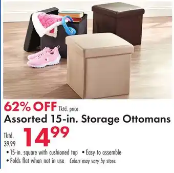 Boscov's Assorted 15-in. Storage Ottomans offer