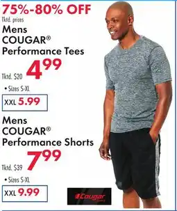 Boscov's Mens COUGAR Performance Tees offer