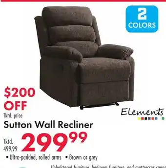 Boscov's Sutton Wall Recliner offer