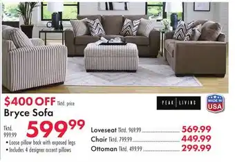 Boscov's Bryce Sofa offer