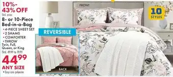Boscov's 8-or 10-Piece Bed-in-a-Bag offer