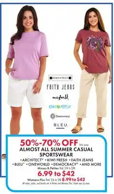 Boscov's Almost All Summer Casual Sportswear offer