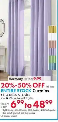 Boscov's ENTIRE STOCK Curtains offer