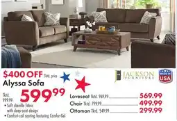 Boscov's Alyssa Sofa offer