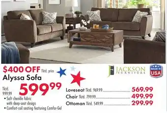 Boscov's Alyssa Sofa offer