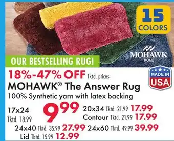 Boscov's MOHAWK The Answer Rug offer