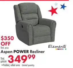 Boscov's Aspen POWER Recliner offer
