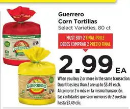 Food 4 Less Guerrero Corn Tortillas offer
