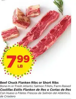 Food 4 Less Beef Chuck Flanken Ribs or Short Ribs offer