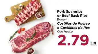 Food 4 Less Pork Spareribs or Beef Back Ribs offer