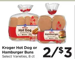 Food 4 Less Kroger Hot Dog or Hamburger Buns offer