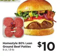 Food 4 Less Homestyle 80% Lean Ground Beef Patties offer