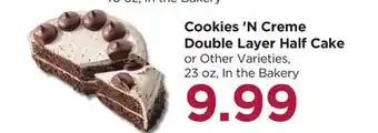 Food 4 Less Cookies 'N Creme Double Layer Half Cake offer