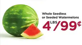 Food 4 Less Whole Seedless or Seeded Watermelons offer