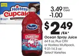 Ralphs Ocean Spray Juice offer