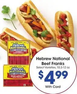Ralphs Hebrew National Beef Franks offer