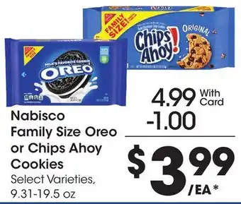Ralphs Nabisco Family Size Oreo or Chips Ahoy Cookies offer