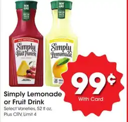 Ralphs Simply Lemonade or Fruit Drink offer