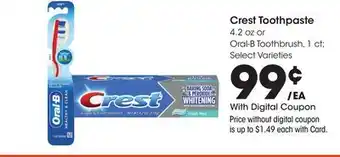 Ralphs Crest Toothpaste offer