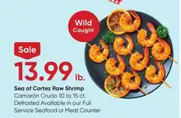 Stater Bros Sea of Cortez Raw Shrimp offer